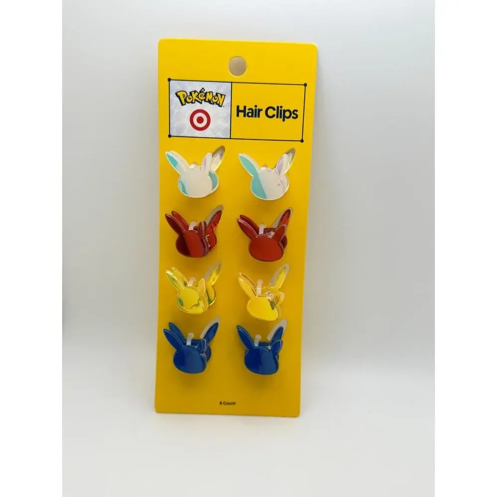 Pokemon Target Exclusive 8-Pack Multicolor Pikachu Hair Clips For Kids